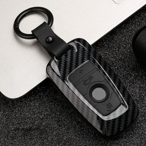 ABS Carbon Fiber Silicone Car Key Case Cover For BMW 1 2 3 4 5 6 7 Series X1 X3 X4 X5 X6 F30 F34 F10 F07 F20 G30 F15 F16