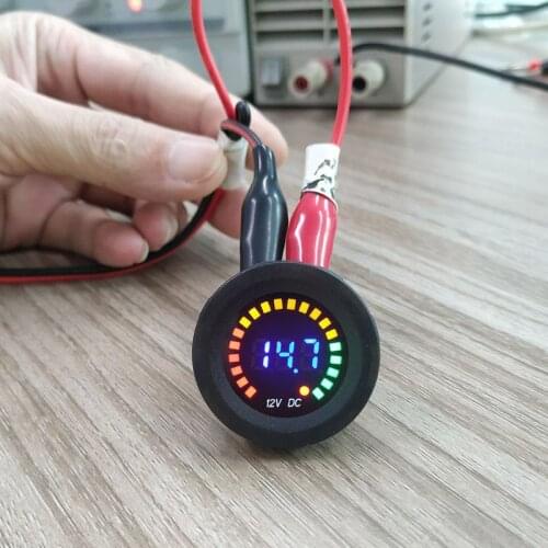 DC 12V Car Motorcycle Digital Voltmeter Voltage Gauge Meter LED Panel Display R2LC