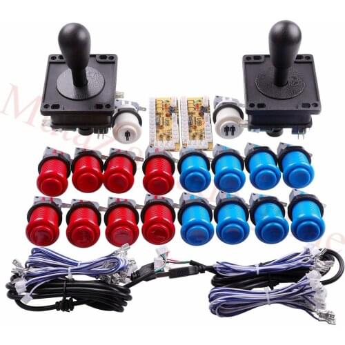 DIY Arcade Game kit Zero Delay Board USB Encoder To PC /Raspberry pi 4/8WAY American style joystick with happ style push button
