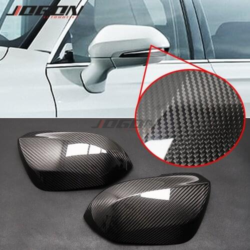 For Toyota Crown S220 2019 2020 Dry Carbon Fiber Side Wing Rearview Mirror Cap Case Shell Cover Trim