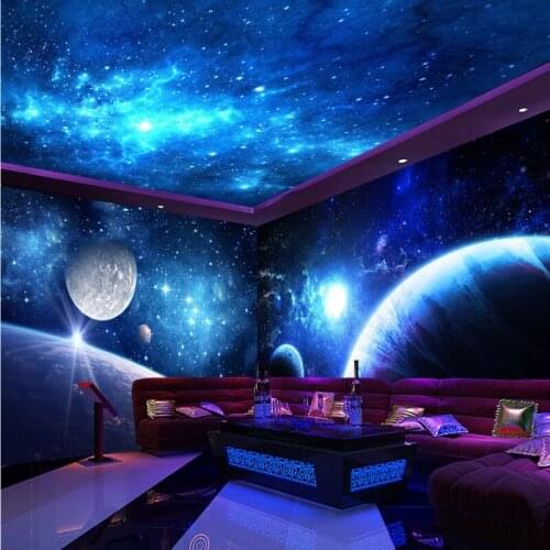 Dropship Colomac Photo Wallpaper Cool Universe Sky 3D Theme Space Wallpaper for Kids Room 3d Wall Murals Living Room Papel Mural