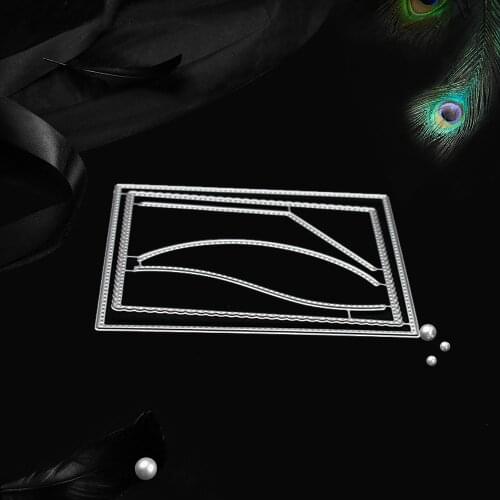 Background Metal Cutting Dies New Frame Scrapbooking For Making Cards Decorative Embossing DIY Crafts Stencils