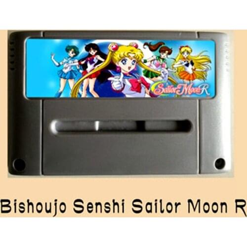 Bishoujo Senshi Sailor Moon R 16 bit Big Gray Game Card For 46pin Game Player