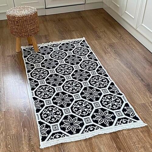 Floor Rug Woven High Quality Double Sided Use Washable Rug 80x160 cm Tassel Rug for Kitchen Living Room High quality Rug