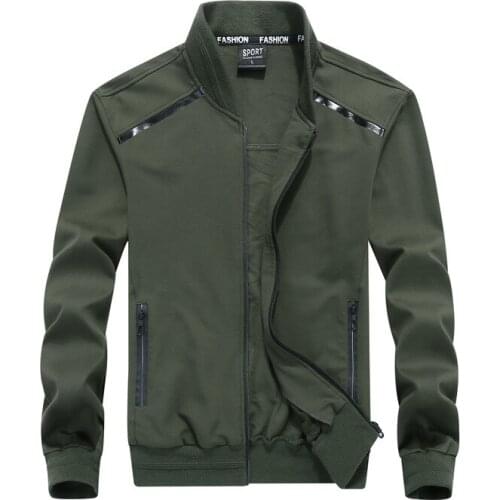 L-9XL spring men sport jacket zipper pocket outwear sweatshirt coat casual jogger running workout athletic gym jacket sportswear