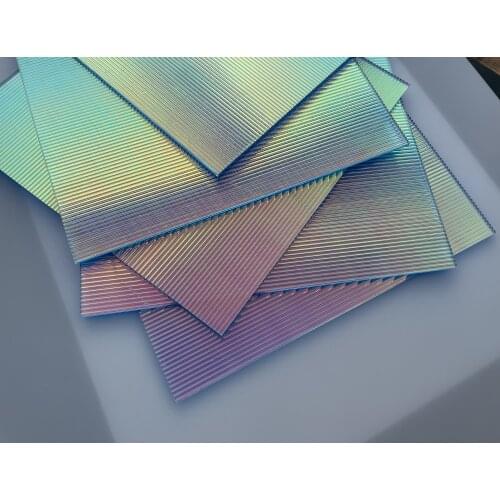 3MM Texture PMMA Laser Plexiglass Decorative Acrylic Sheet,Iridescent/Radiant Colorful Rianbow Like Board,DIY Corrugated Plate