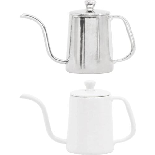 Retro Dollhouse Mini Coffee Pot 1:6 1/12 Scale Playset Decor Pretend Play Dollhouses Furniture Kids Pretend Play Toy