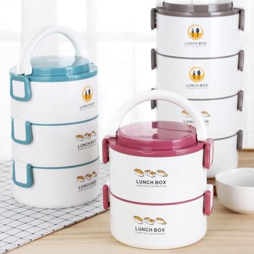 Multi-layer Thermal Lunch Box Stainless Steel Leak Proof Food Storage Container Useful
