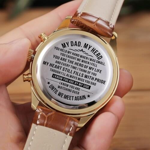 To men to my dad my dad the best gift all black sandal wood carved sports luxury watch Christmas presents