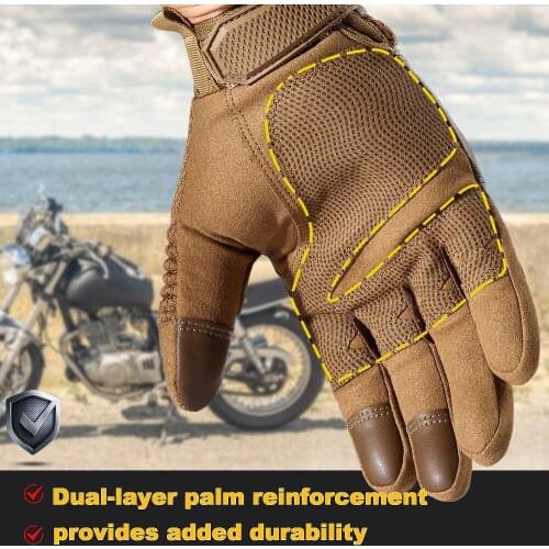 Touchscreen PU Leather Motorcycle Full Finger Gloves Protective Gear Racing Pit Bike Riding Motorbike Moto Motocross Enduro