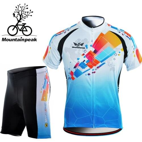 Mountainpeak Cycling Clothing Short Sleeved Riding Suit Shorts Summer Bicycle Mens Cycling Skinsuit Cycling Jersey and Shorts