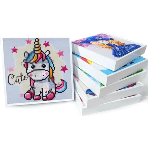 5D Diamond Painting Kits Handmade Children Cartoon Animal Unicorn Horse Mosaic Cross Stitch Embroidery Set with Frame Room Decor