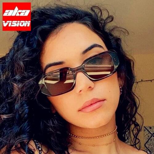AKA VISION Retro Sunglasses Men 2021 Square Glasses for Women/Men High Quality Eyewear Men Oval Female Elegant Shades UV400