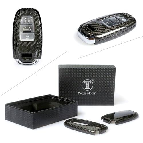 Genuine Carbon Fiber Car Remote Key Shell Case For Audi A3 A4 A5 A6 A7 A8 etc Universal