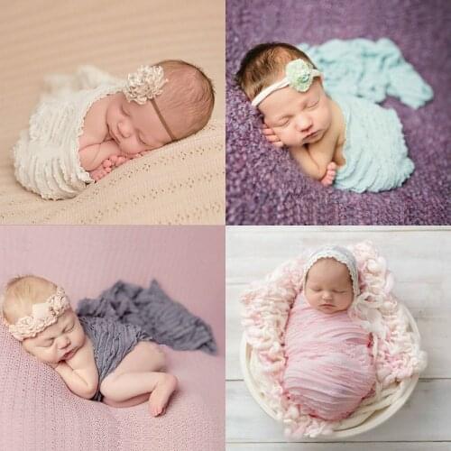 30*120cm Soft Lace Stretch Newborn Photography Wrap for Photo Baby Photo Props Newborn Swaddle Photography Accessories