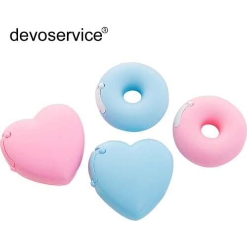 Portable Candy Color Masking Tape Cutter Design Of Love Heart/Donut Shape Tape Cutter Office Tape Dispenser School Supply