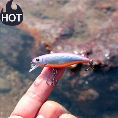 2021 Hot 1Pcs Minnow Wobblers Pesca Fishing Lures 52mm/4.5g Stream Sinking Minnow Hard Bait Japan Perch Pike Salmon Trout Bass
