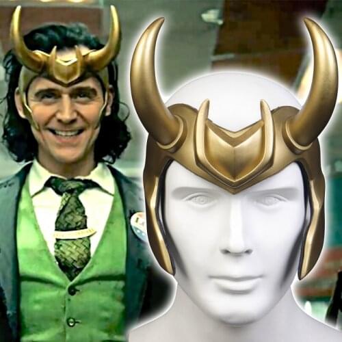 Movie Loki Cosplay PVC Mask Helmet Masks Halloween Masquerade Party Carnival Costume Props