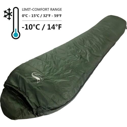 Desert&Fox Duck Down Sleeping Bag Winter Mummy Warm Sleeping Bag 1200g Down Filler Adult Camping Blanket for Hiking, Travelling