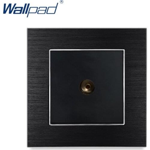 Television Socket Wallpad Luxury Satin Metal Panel TV Electric Wall Socket Electrical Outlets For Home