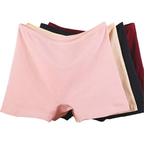 Women Cotton Boyshorts Solid color Underwear Boxer Female Safety Short Pants Boyshort Under Skirt Breathable Panties Big Size6XL