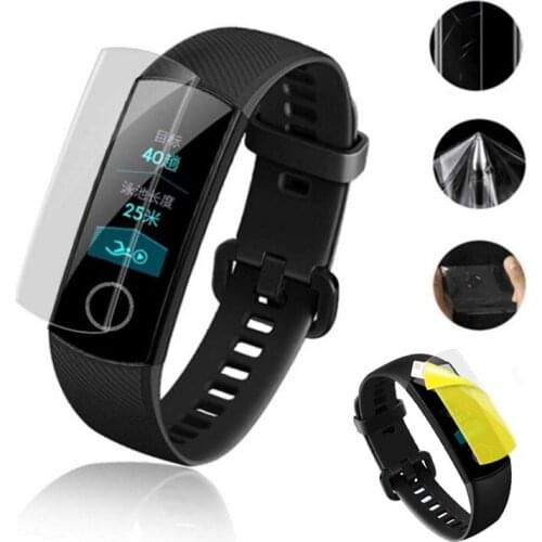 4Pcs TPU Ultra Clear Protective Film Anti-Scratch Cover for Huawei Honor Band 4 Bnad 5 Smart Wristband Full Screen Protector