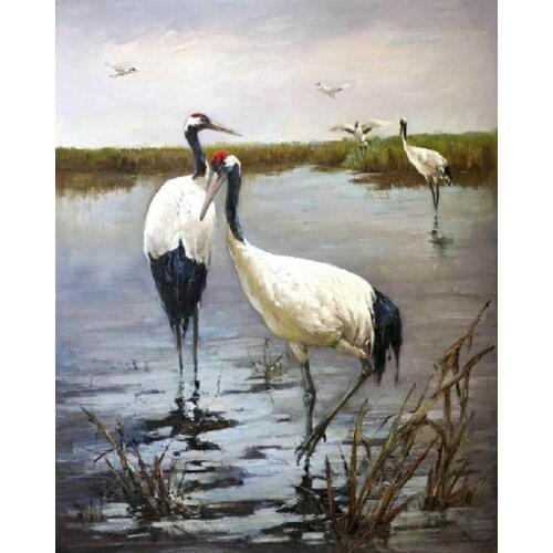 YIKEE diamond painting Red-crowned crane,cross stitch diamond,diamond mosaic paintings Y1709