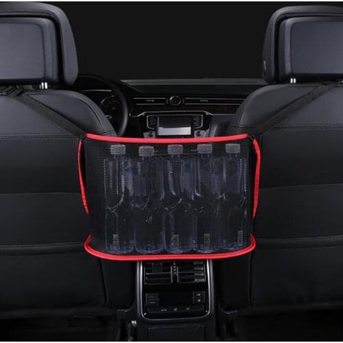 1 Pcs Car Organizer Seat Back Storage Bag Multifunction PU Leather Auto Storage Pouch Anti-kick Hanging Bags Car Stowing Tidying