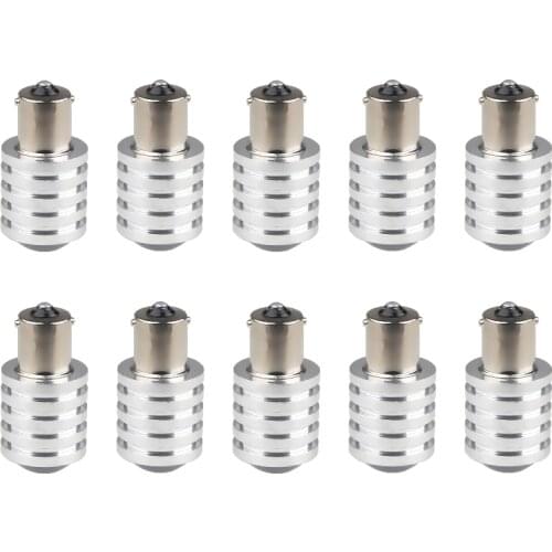 10 PCS 1156 BA15S P21W S25 White 7W Led Chip Bulb With Lens Car Backup Back Up Reverse Brake Tail Light Lamp Auto 12V