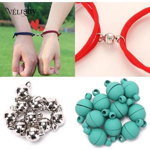 10pcs 7mm/8mm Round Ball Strong Magnetic Clasps Fit Bracelets Necklace End Clasp Connectors Jewelry 4 Colors