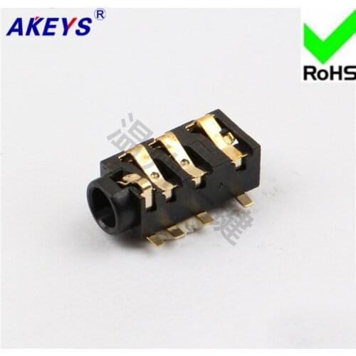 10 PCS PJ-357 power outlet 3.5 earphone socket 7 foot patch 2 fixed foot 3.5MM socket female seat