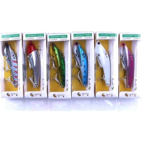 30pcs New Metal VIB Fishing Lure Hard Blade Bass Bait 7.5cm 21g Artificial Vibration Rattle Lures Crankbait Fishing Tackles