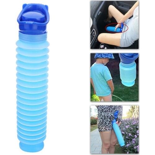 Emergency Urinal Shrinkable 750ml Male Female Portable Toilet Potty Pee Urine Bottle Reusable Outdoor Camping Travel Personal