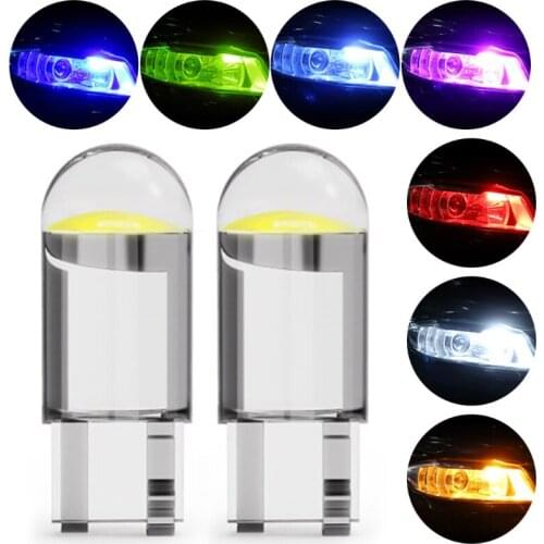 Car LED T10 W5W Canbus Glass COB Reading Dome Lamp Width Light Marker Wedge License PlateLight Bulb DC 12V Auto Parts