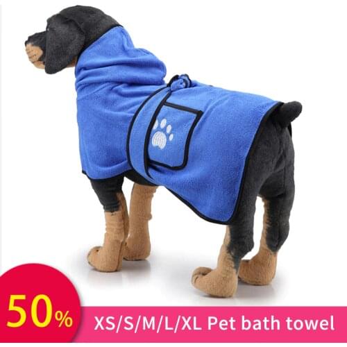 Pet Bath Towel Super Absorbent XS S M L XL Dog Bathrobe Microfiber Bath Towels Quick-Drying Cat Dog Bath Towel Small Large Dog