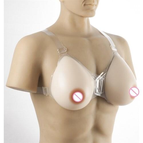 White Tits Silicone Boobs Masturbator 2000g/pair Artificial Breast Crossdresser Drag Queen Bra Breast Form Needn't Adhesives
