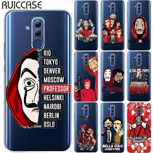 Spain TV LA CASA DE PAPEL Soft Silicone Case Cover For Huawei Honor 8X 9X 10 Honor 20 Lite Pro 10i Mate 30 20 Lite Pro