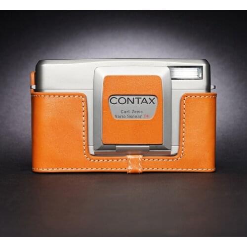 Design for Contax TVS III TVS 3 Handmade Genuine Leather Camera Half Case Cover Bag