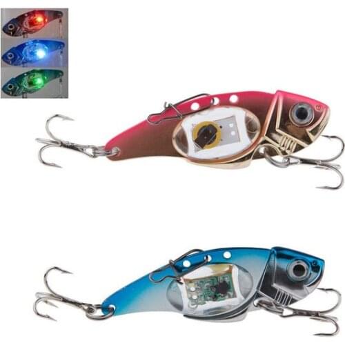 Deepwater Fishing Lure LED Light Bait Fish Crankbait Lamp 2 Color