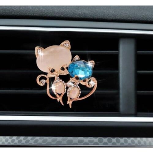 Gem fox Car styling car adornment perfume Ladys air conditioner adornment clip Lovely animal car perfume Air Freshener