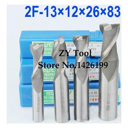 5pcs/set 13MM 2 Flute HSS&Aluminium endmill milling cutter CNC Bit Milling Machine tools Cutting tools.Lathe Tool,router bit