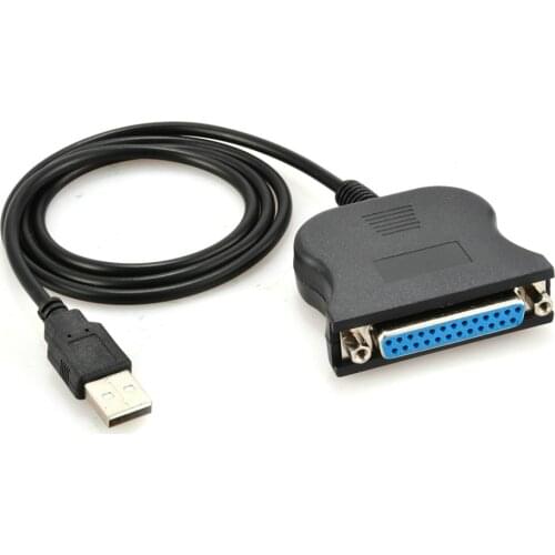 USB to DB25 Female Port Print Converter Cable LPT USB adapter Adaptor LPT Cable LPT to USB Printer Cable crod wire line Black