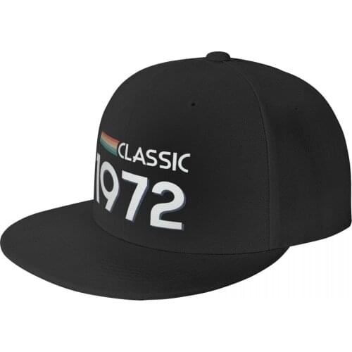 Classic Retro Inspired Graphic Birthday 1972 Vintage Baseball Cap Panama Hat Bucket Hat Men Cap Luxury Brand