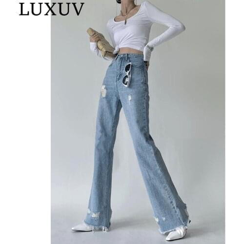 Женские прямые джинсы LUXUV China At AliExpress