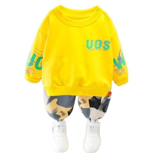 Fashion Children Clothes Autumn Baby Girls Clothing Boys Cotton T-Shirt Pants 2Pcs/Set Toddler Casual Sport Costume Kids Outfits