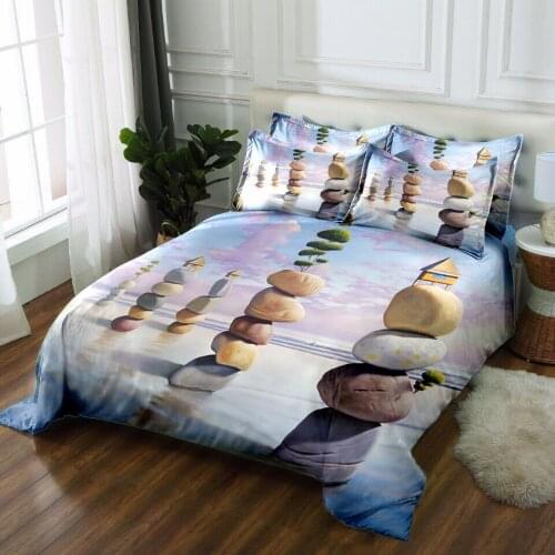 Marble bedding sets Twin king Queen Polyester bedsheet Duvet Pillowcase bed cover California king Bed Linen Textiles Drop Ship