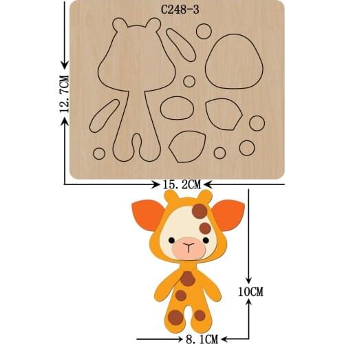 New giraffe Wooden die Scrapbooking C-248-3 Cutting Dies Multiple sizes