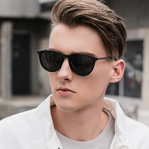 New Round Polarized Sunglasses Men TR90 Frames Black Sun Glasses Shades for Women Eyewear lunette de soleil femme