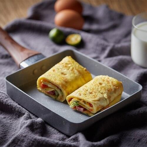 Retangular Omelette Pan Tamagoyaki Egg Pan, Nonstick Maifan Stone, Anti-Scalding Handle, Japanese Style Small Frying Pan Suitabl