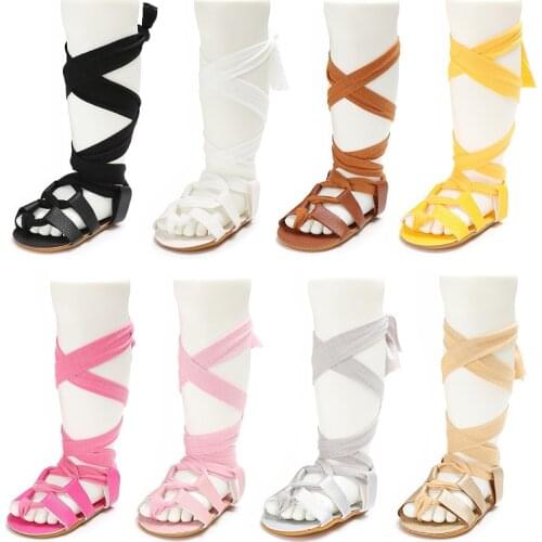 6-18 Month Baby Girl Shoes With Ribbon Non-slip Sole Summer Roman Fashion Toddler Sandalias Sandals Length 11cm 12cm 13cm